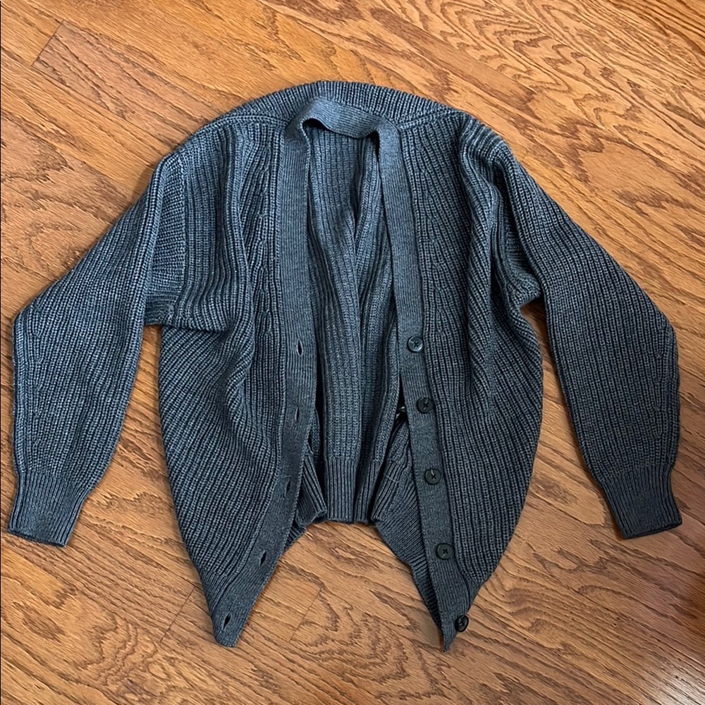Aritzia - Wilfred Grey Cardigan Oversized